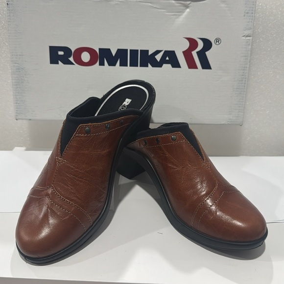 NEW Romika Mokassetta 271 Leather Mules Clogs Shoes Women’s Size EU 37 - Picture 2 of 7